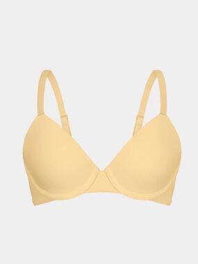 Knix flex-free Demi bra in light yellow. Size 36E